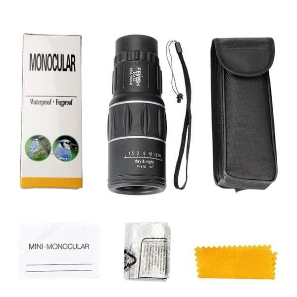 High magnification HD monocular telescope