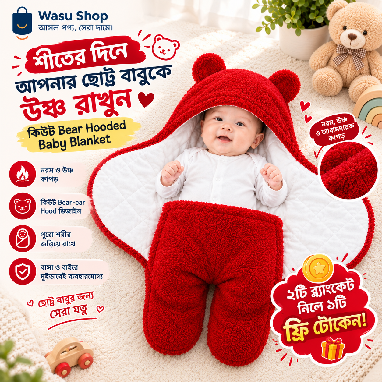Baby Blanket (Red)
